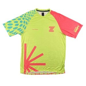Pedal Mafia Jersey Mens M Green Pink‎ Tour de Zwift 2023 Graphic Cycling Shirt